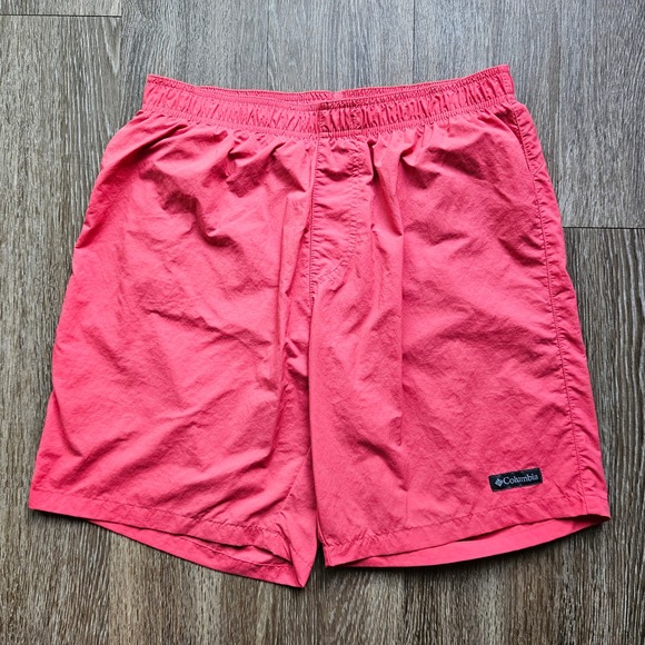 Columbia Mens Medium Coral Red Nylon Active Swim Surf Board Shorts - Picture 1 of 5
